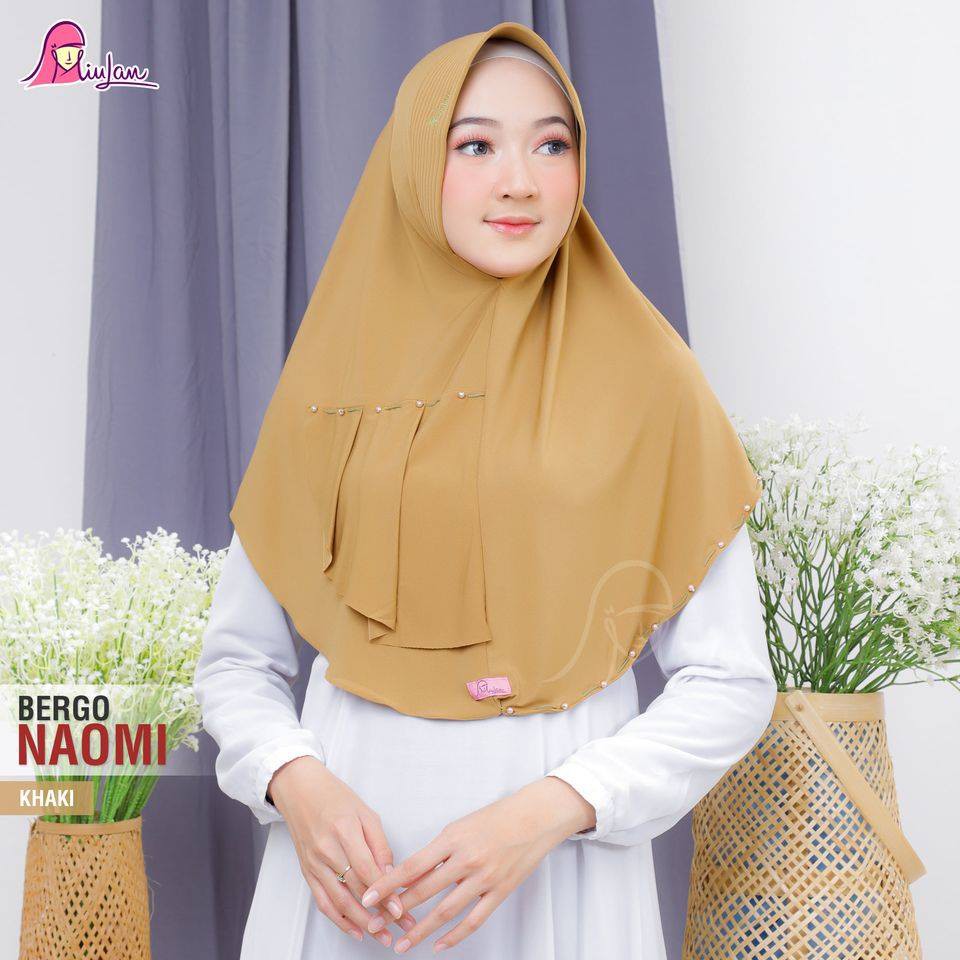 BERGO NAOMI MIULAN HIJAB-Khaki