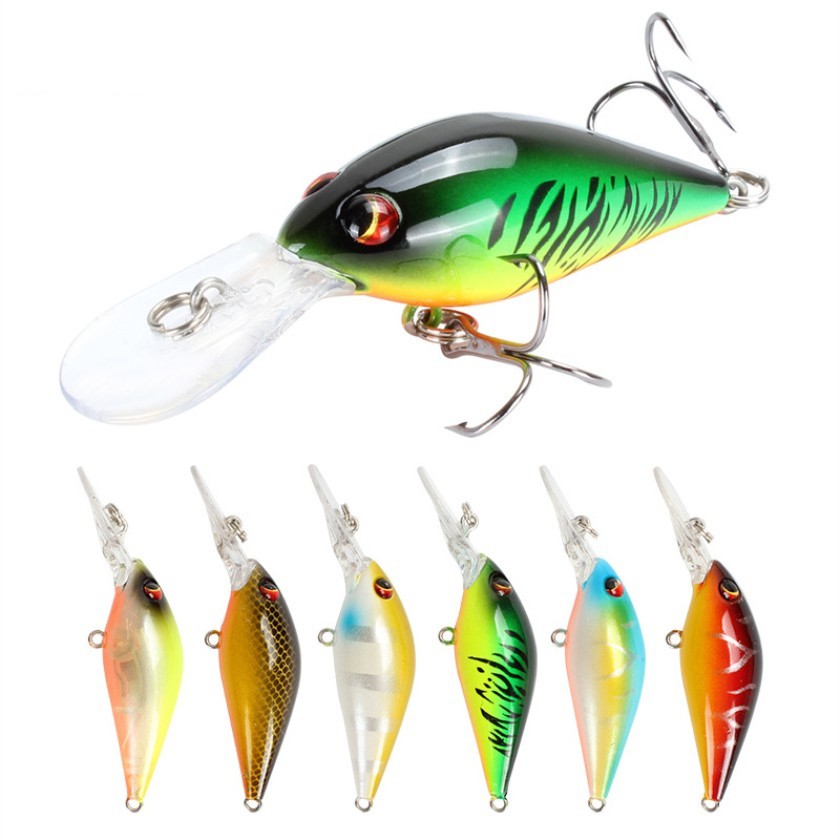 Shengyao 1Pcs Crankbait Umpan Pancing 8cm/8.5g Swimbait Fishing Lure Ikan Bass Bait Kail Memancing Wobbler