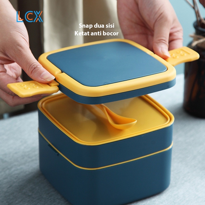 LCX Kotak Bekal 1300ML Premium Royal Lunchbox  Kotak Makan Portabel 2 Susun VS-64