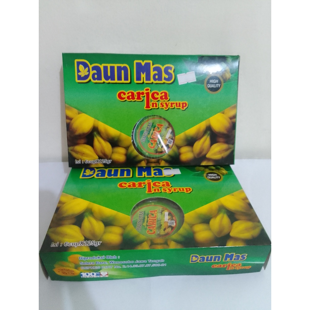 

DAUN MAS MANISAN BUAH CARICA DALAM SIRUP