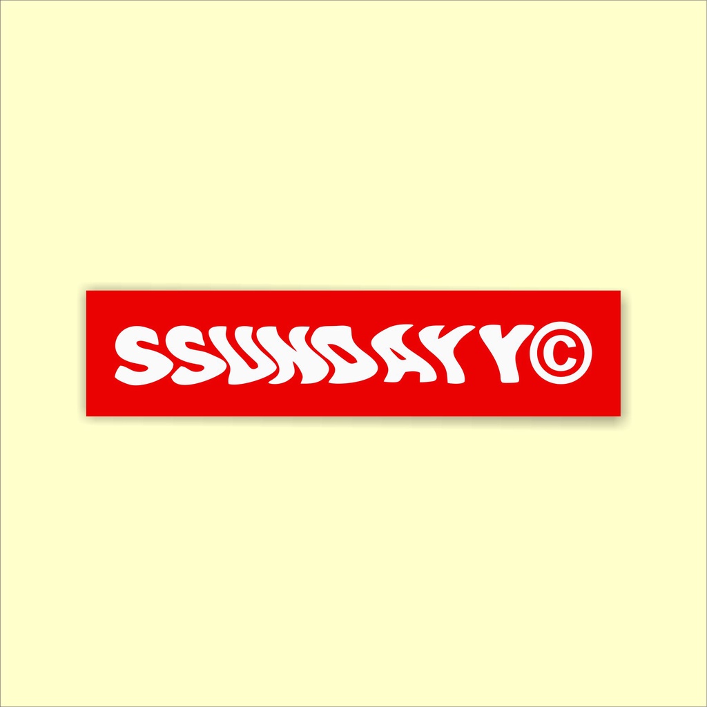 

Stiker brand distro Ssundayy stiker murah bahan graftac anti air