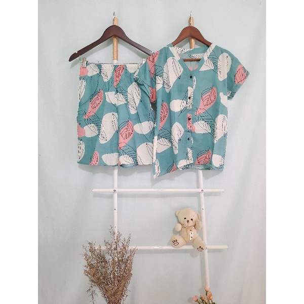 ONE SET PIYAMA PENDEK WANITA PREMIUM HITS KEKINIAN | PIYAMA CELANA PENDEK | ONESET PREMIUM | PIYAMA TERLARIS-PYD2