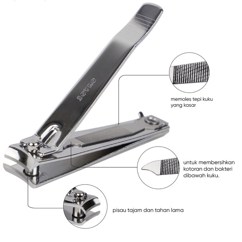 Gunting Kuku | Potongan kuku | Nail Clipper Stainless Steel