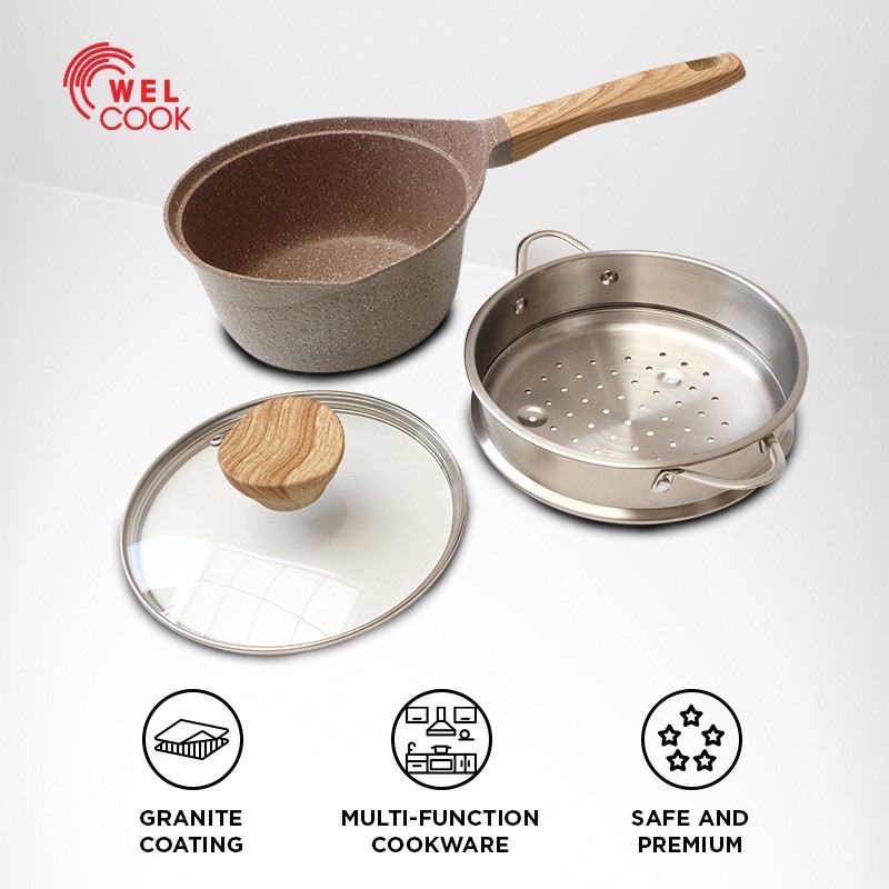 panci kukus atau sauce pan welcook