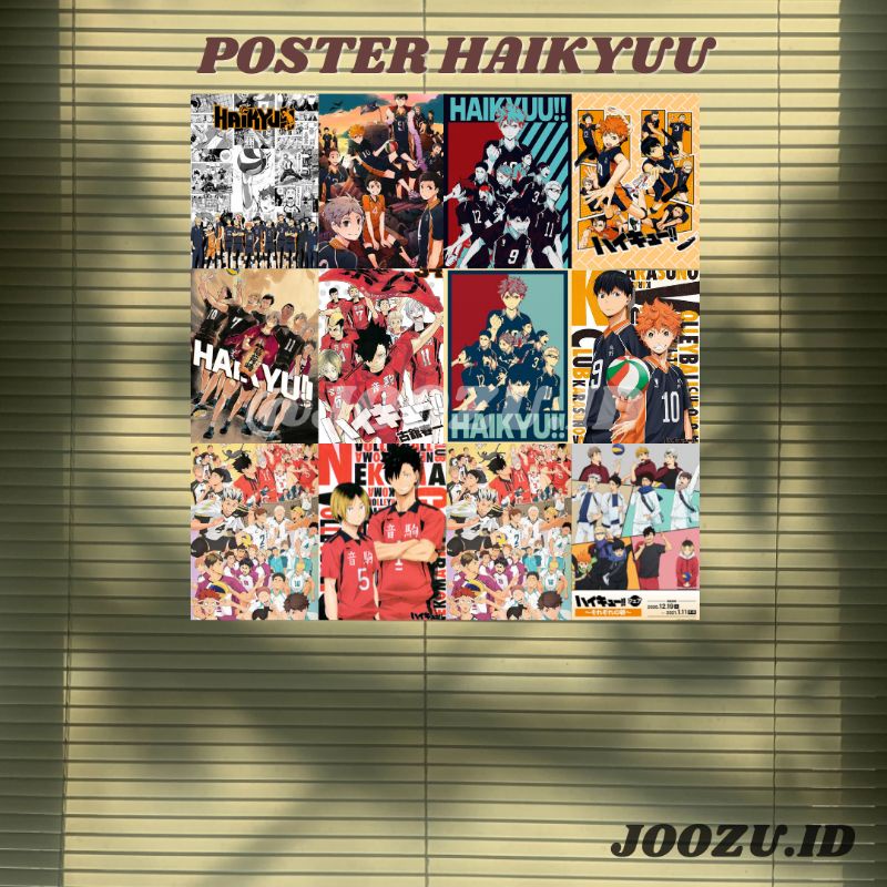 [ISI 12 PCS] Poster Haikyuu Walpaper Dinding Kamar Tidur Wallpeper Dinding Aesthetic