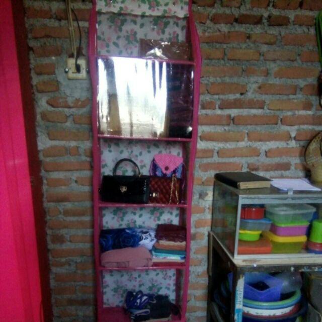 Promo Murah Set 2in1 Rak Gantung Sepatu Dan Tas Motif Bunga Kualitas Terbaik Dan Murah