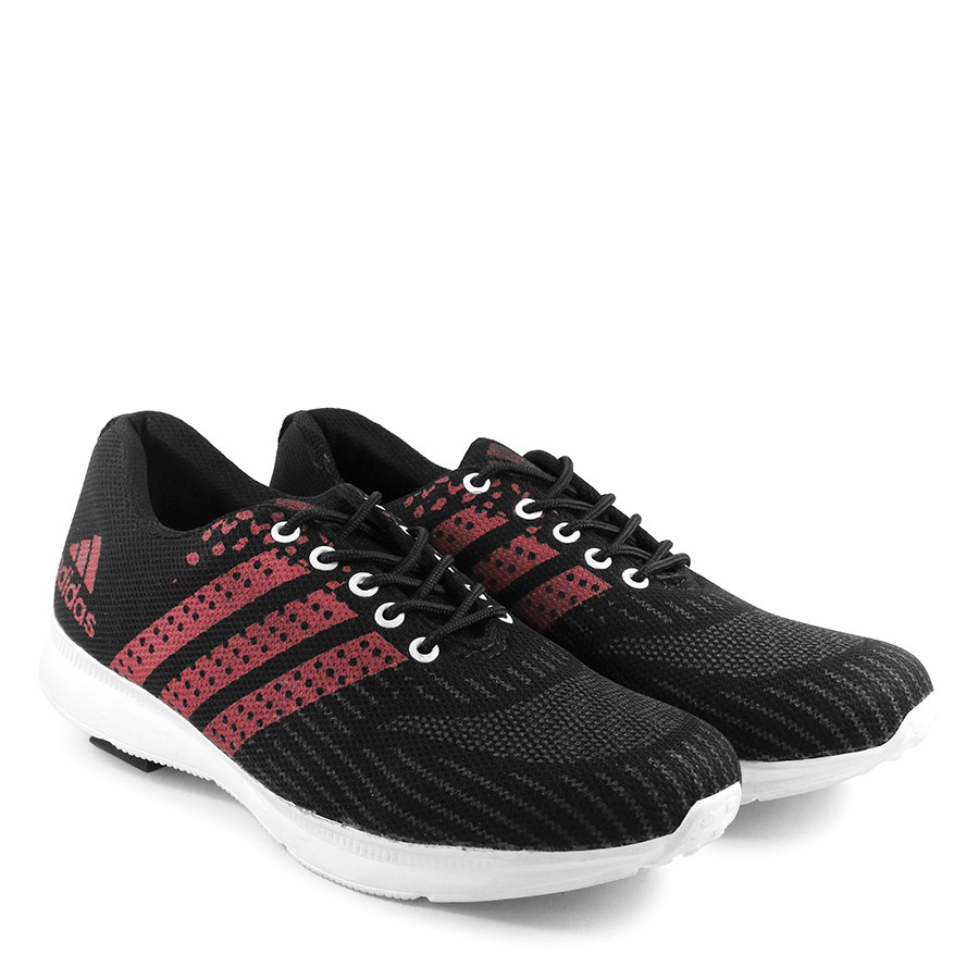 Sepatu Pria Adidas Neo Zoom Hitam Lis Merah Sepatu Pria Casual Kets Sneakers Sekolah Running