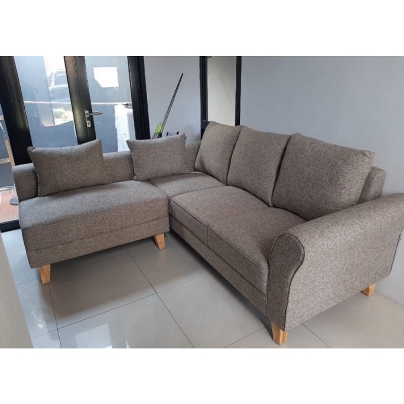 SET Sofa L Retro / Sofa Sudut Retro Scandinavian (TANPA MEJA)