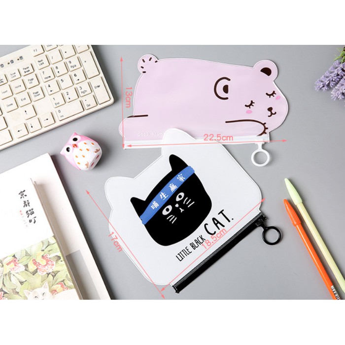 

Tempat Pensil Zipper Kucing Hitam Putih