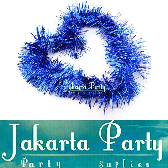 Jual Slinger Biru / Tinsel / Slinger / Garland Tinsel / Hiasan Natal terbaik