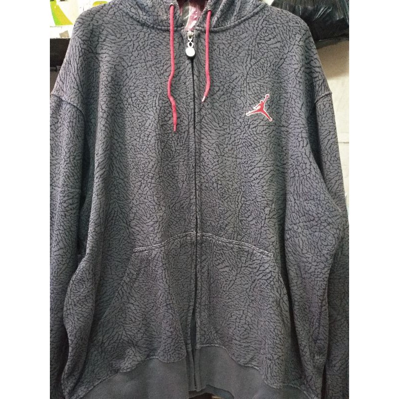 jordan elephant print zip up hoodie