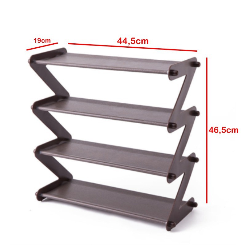 Rak Sepatu 4 Susun Shoe Rack Sandal Holder Mudah Bongkar Pasang Rak Buku K.R.88