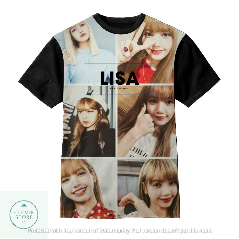 Kaos 3D Anak | Baju Sablon Printing Blackpink / Black Pink Lisa (Lisa Raf Selfie Frame) K-Pop Kill T