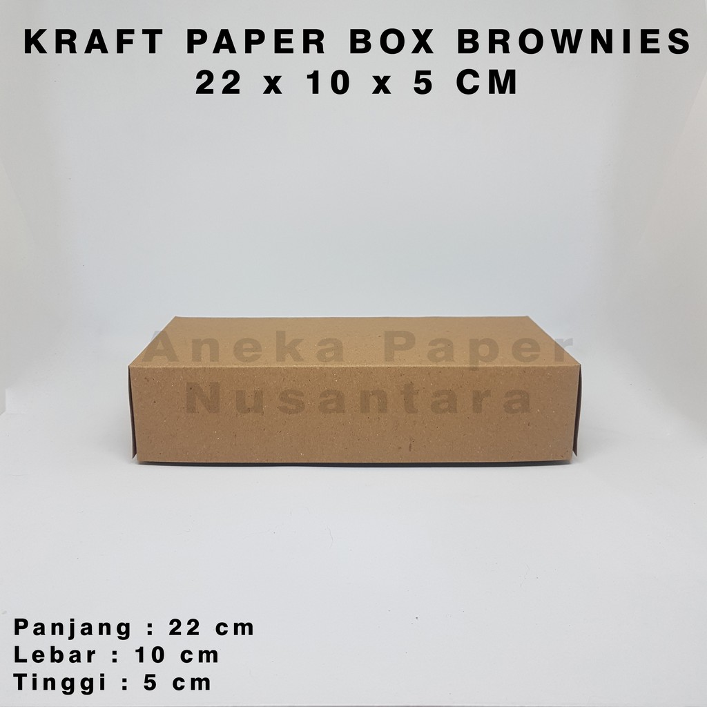 

Kraft Box Brownies / Kue 22 x 10 x 5 cm - Tanpa Laminasi
