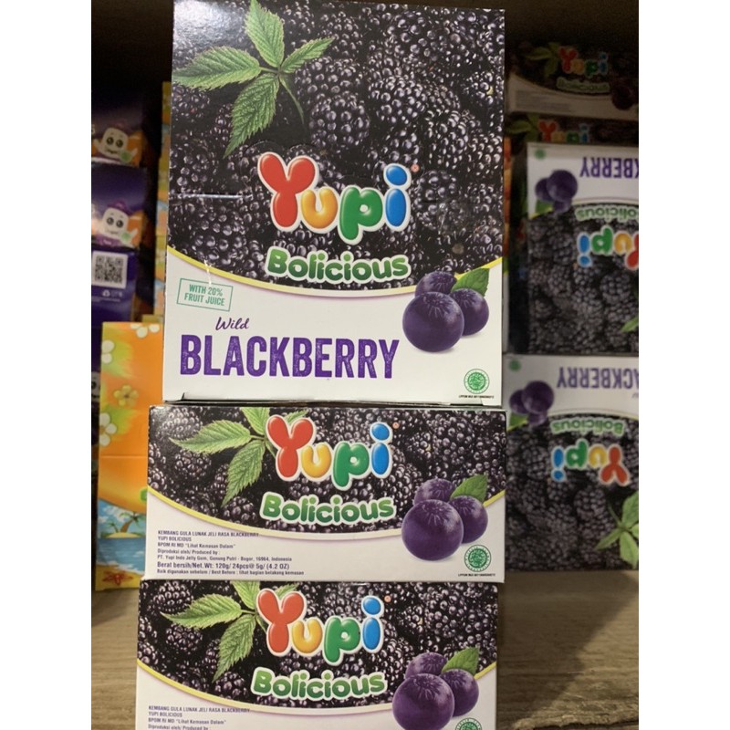 Yupi BOLICIOUS Blackberry 1 box isi 24 pcs