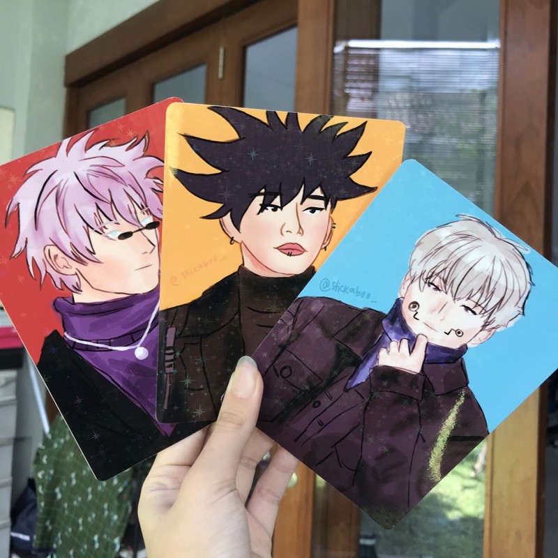 

Jujutsu Kaisen Photocard by stickaboo — jjk gojo satoru art print anime megumi inumaki toge kpop
