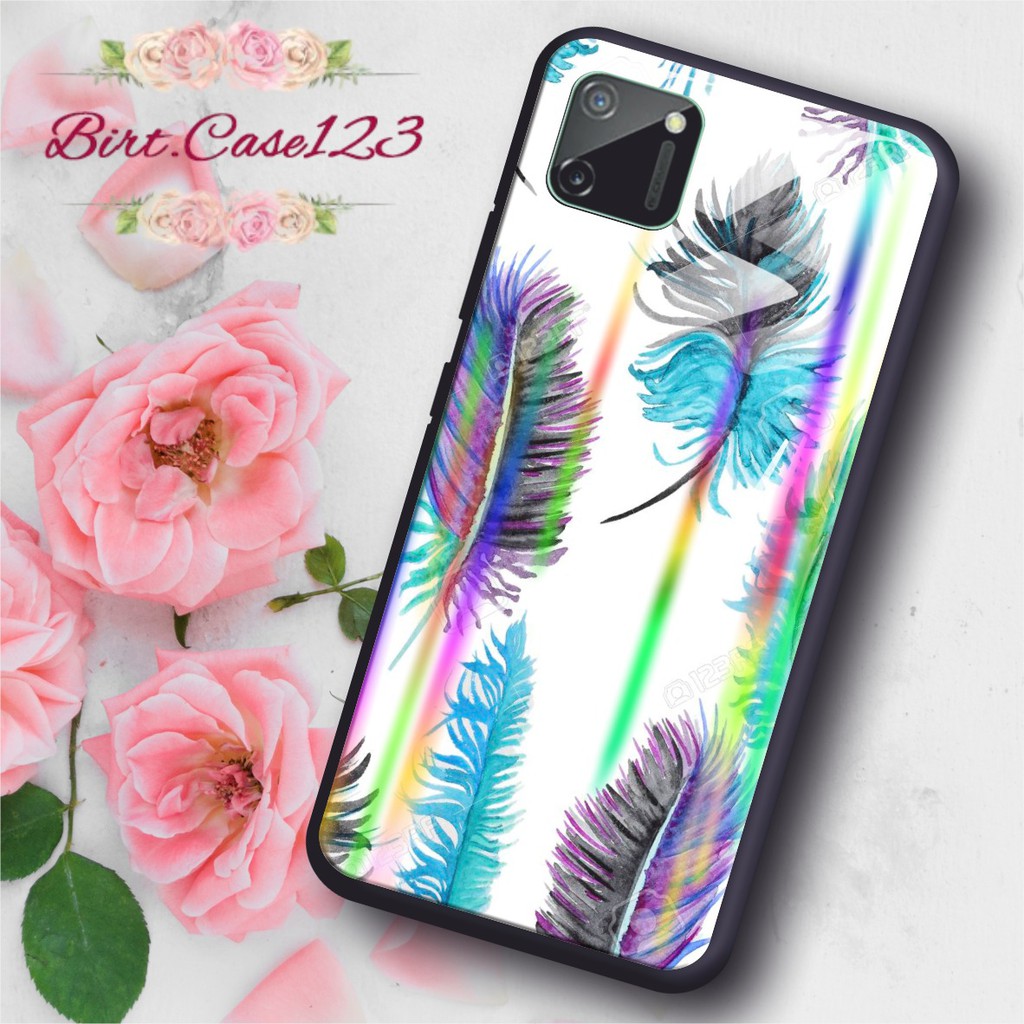 BC Case FEATHER back case glass aurora oppo a3s a31 a7 f9 a5s a71 a83 f1s f5 f7 a91 a92 a5 a9 2020