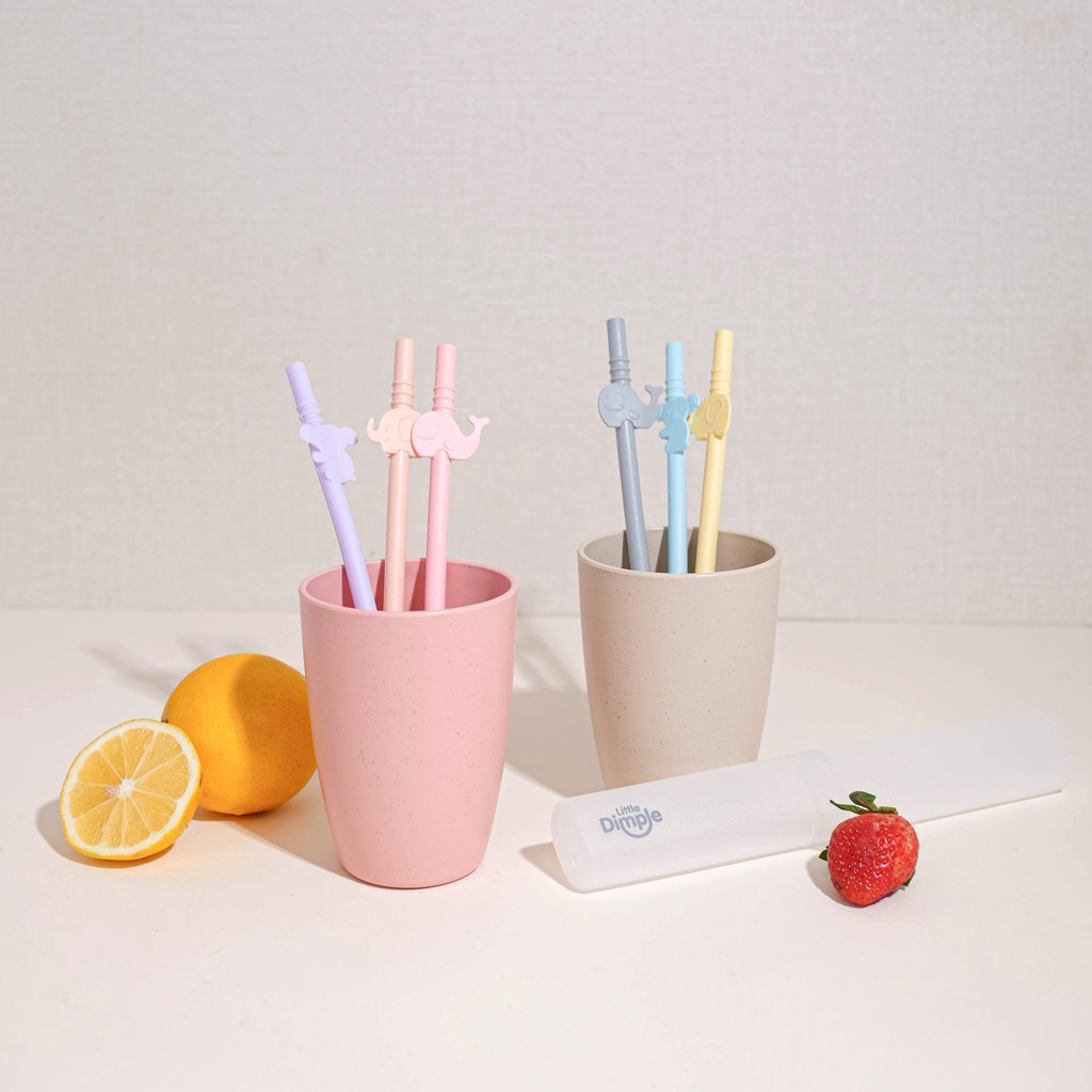 LITTLE DIMPLE SILICONE STRAW 3 PCS