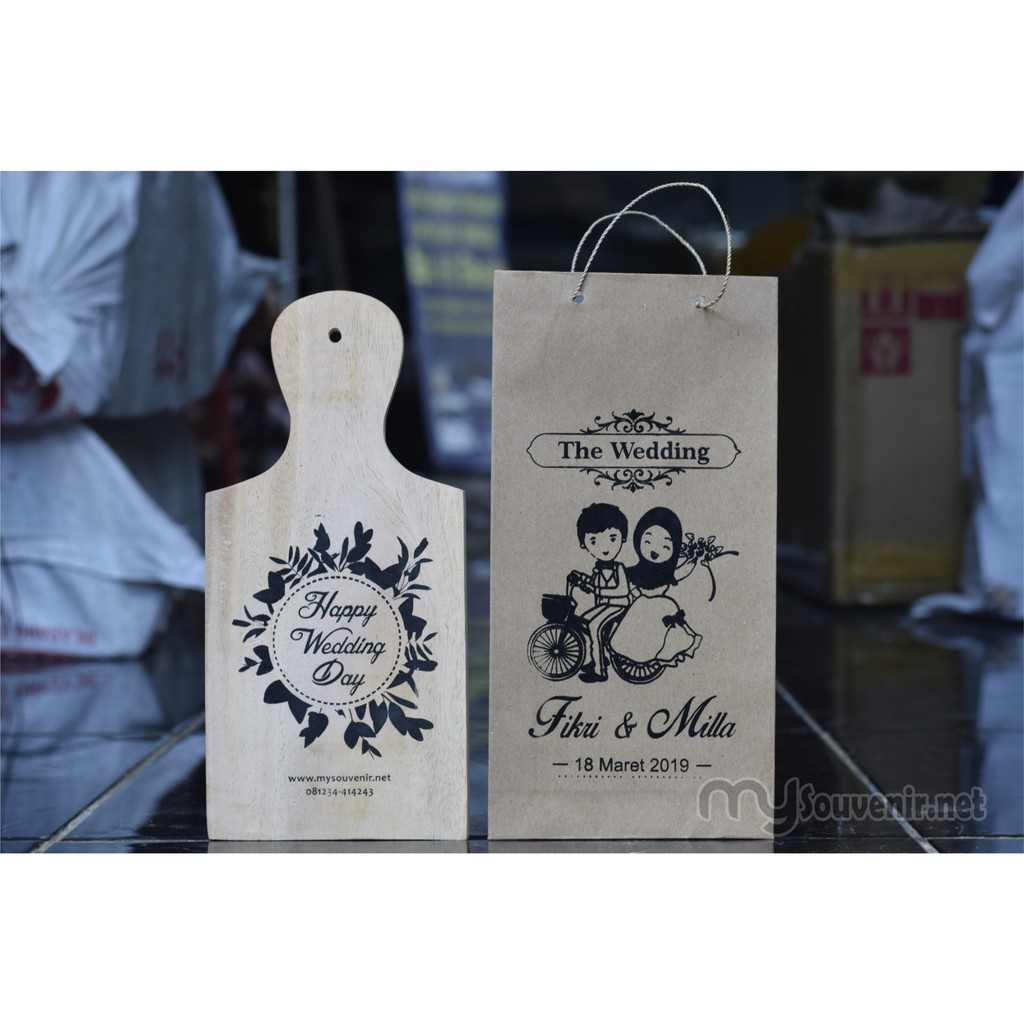 

Souvenir Pernikahan Talenan 12X24 Plus Paperbag