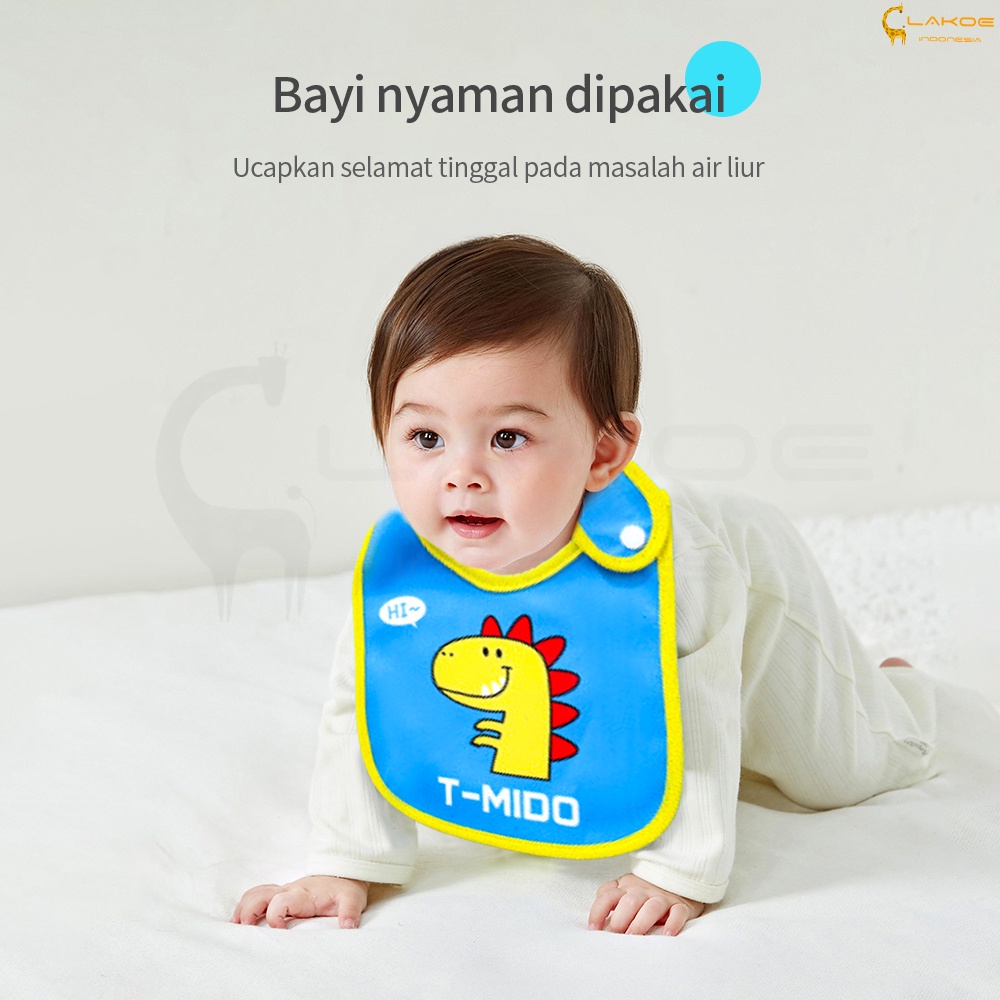 LAKOE Slaber Bayi tahan air kartun bib bayi /Celemek Bayi