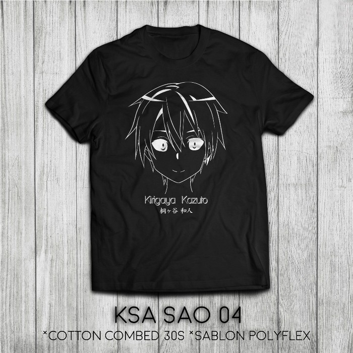 Kaos Sword Art Online Kirito Kirigaya Kazuto KSA SAO 04 Premium