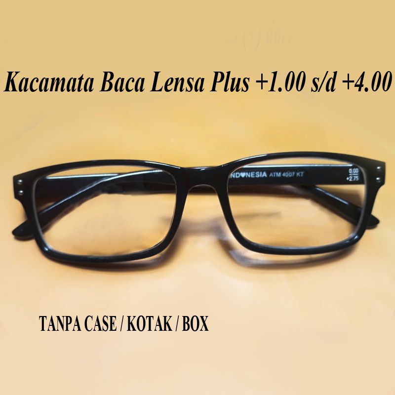 Kacamata DUA LENSA Baca Plus  lensa putih ATM 4001 KT +100 /+ 400