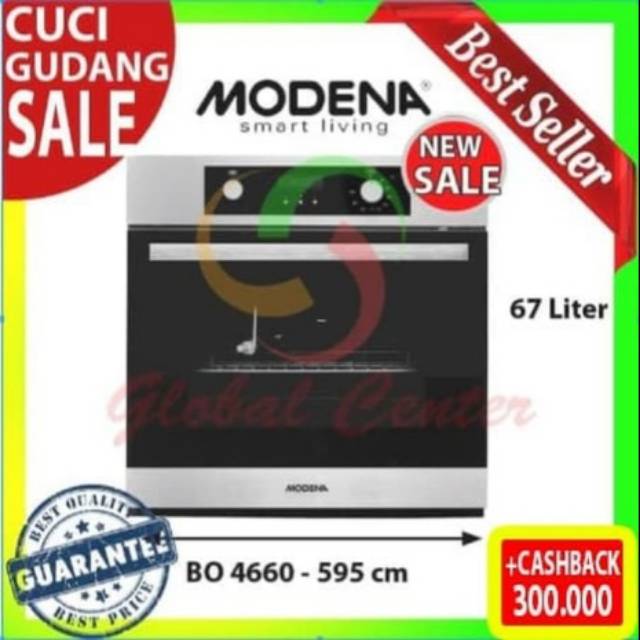 Oven Gas Modena 60 Cm Modena BO 4660 Gas Oven Tanam FREE JABODETABEK