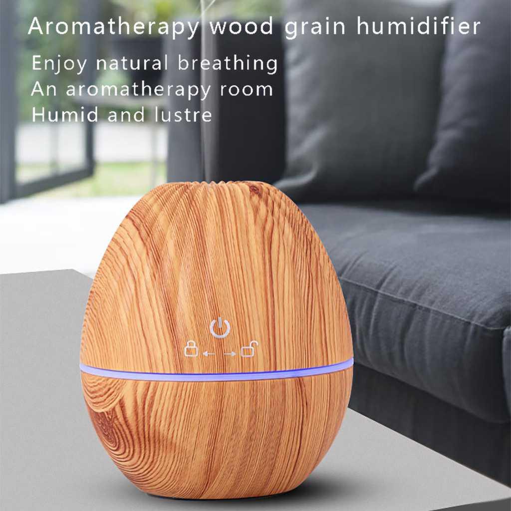 Kongyide Air Humidifier Aromatherapy Diffuser Wood 130ml - AJ-510 [Coklat Muda]