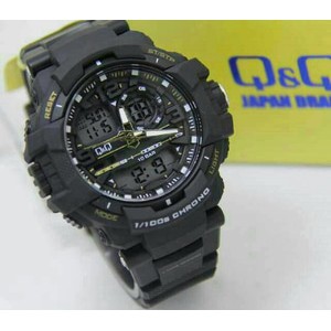 JAM TANGAN PRIA ANALOG BESAR QQ GW86 QNQ GW86 Q&Q GW-86 ORI JARUM EMAS