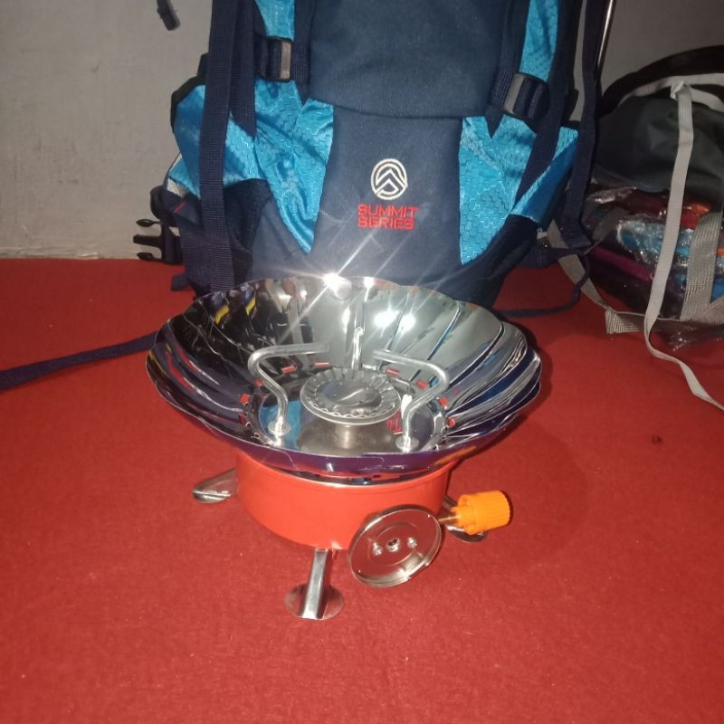 kompor camping anti angin