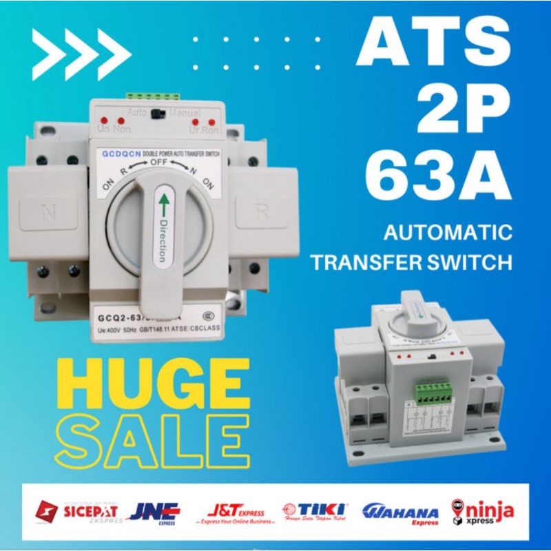 ATS-12P-63A/OTOMATIS/PLN/GENSET/PLTS