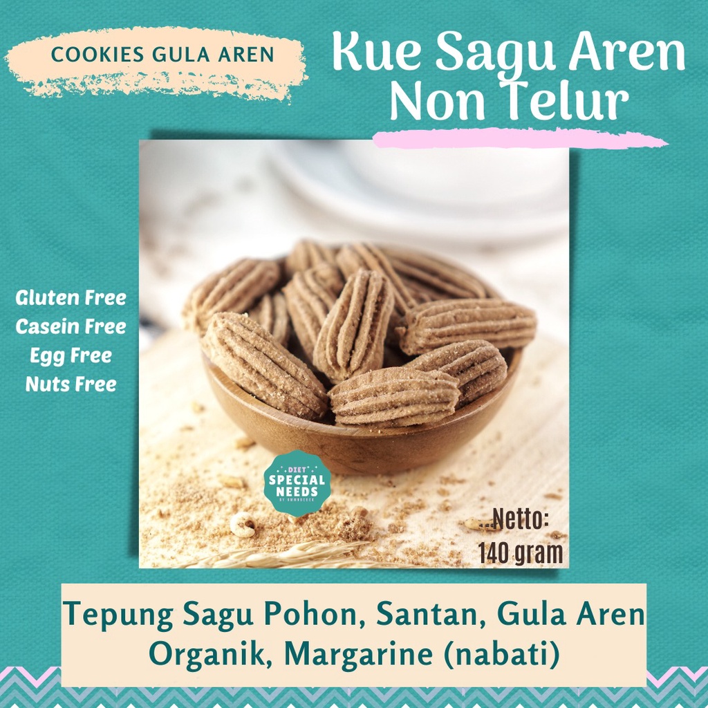 

Kue Sagu Aren Non Telur - Egg Free, Gluten Free - Diet Special Needs