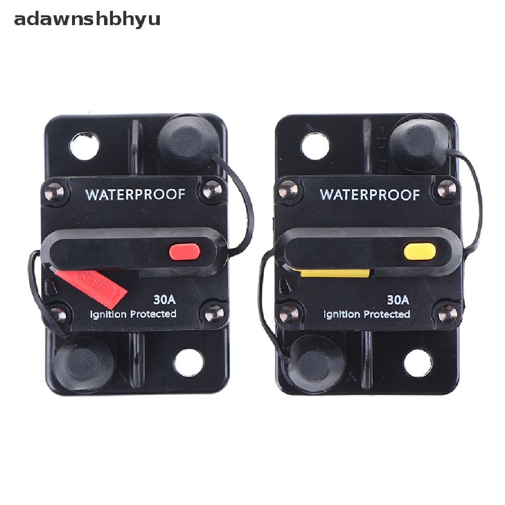 Adawnshbhyu AMP Circuit Breaker Fuse Reset 12-42V DC Mobil Perahu Auto Waterproof