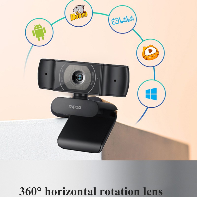 IPASON Rapoo C200 Webcam 720P HD With USB2.0 With Microphone Rotatable Cameras For Live Broadcast