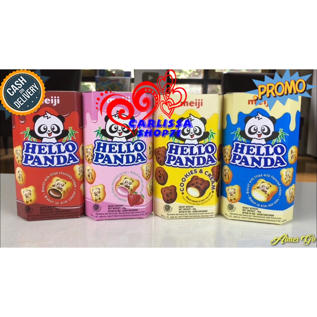 

Meiji Hello Panda 45gr Choco, Cookies, Susu, StoberiHarga Terjangkau