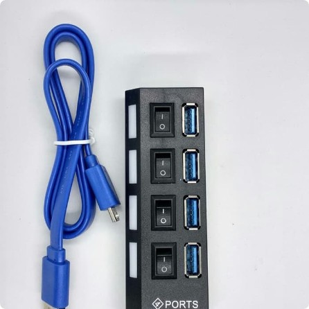 USB 3.0 HUB 4 Port 4 Switch Sakral ON-OFF Super Speed 4P-U3 M-Tech