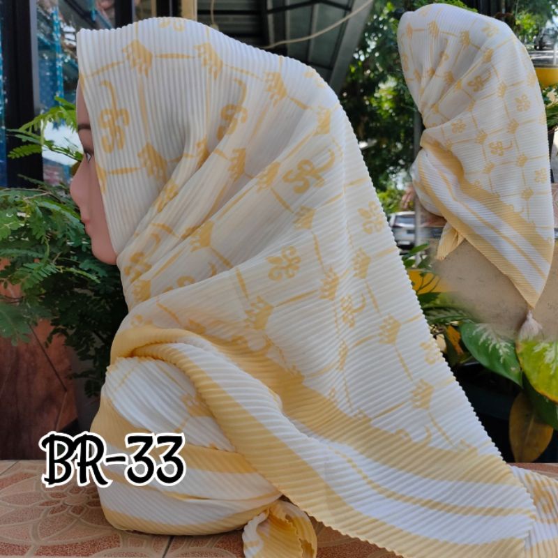 SEGIEMPAT PLISKET MOTIF JAMBUL BRANDED / JILBAB SEGIEMPAT PLISKET / SEGIEMPAT PLISKET / SEGIEMPAT VOAL / JILBAB JAMBUL-BR-33
