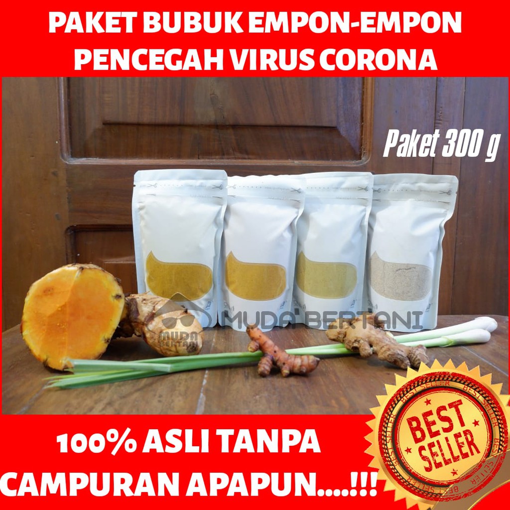 

EMPON-EMPON PAKET 300 gram / HERBAL JAHE, TEMULAWAK, KUNYIT, SERAI