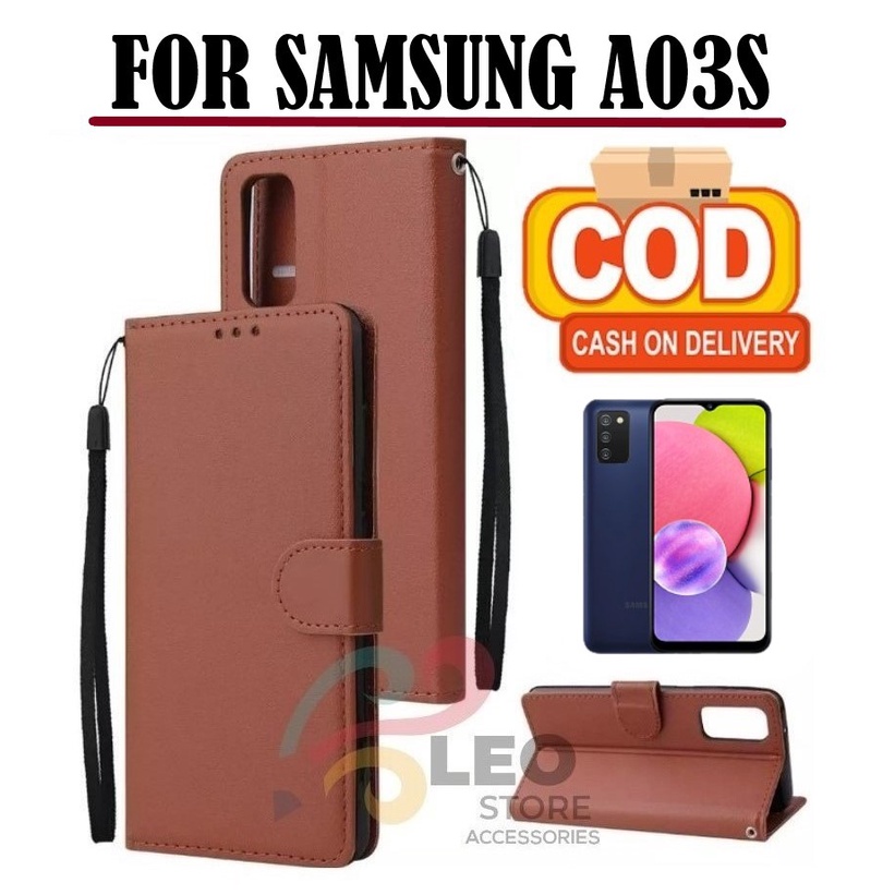 DOMPET HP UNTUK SAMSUNG A03S (2021) NEW LEATHER FLIP CASE SAMSUNG A03S (2021) NEW