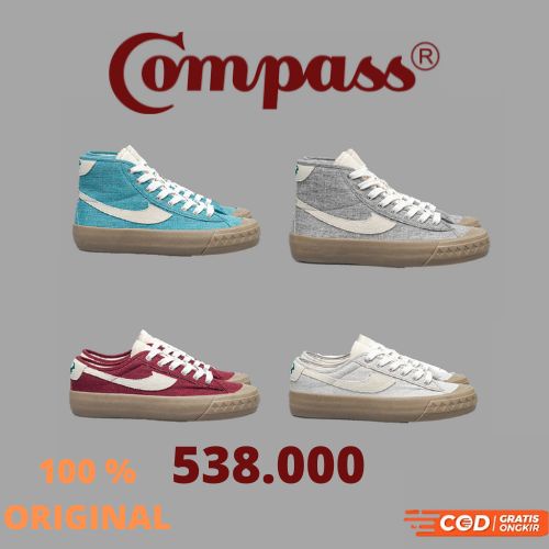 [ORIGINAL] COMPASS RETROGRADE LINEN LOW HIGH SAND / DUSK / ASH / OCEAN 100 % ORIGINAL