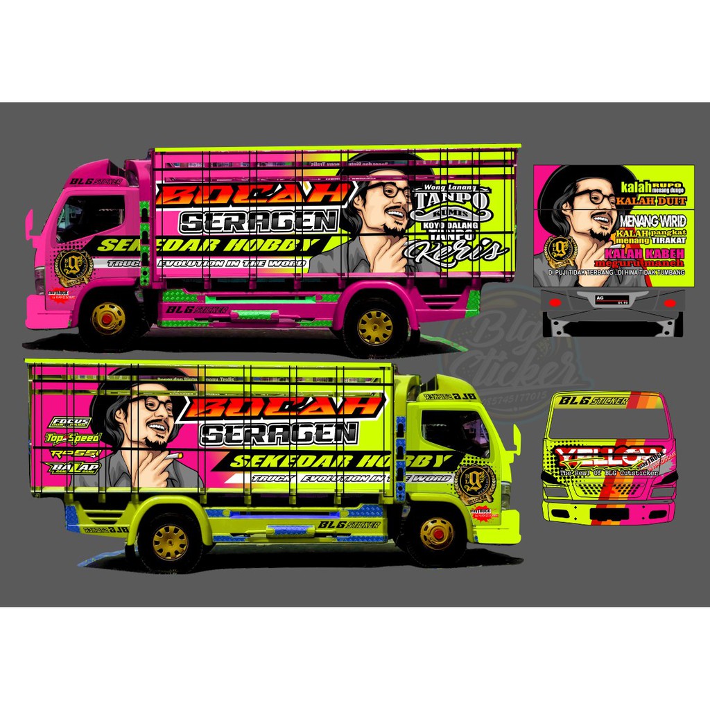 

dekal truk bak full printing laminasi