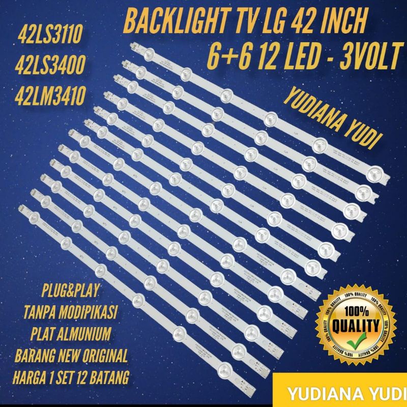 BACKLIGHT LAMPU LED TV LG 42 INCH 42LS3110 42LS3400 42LS