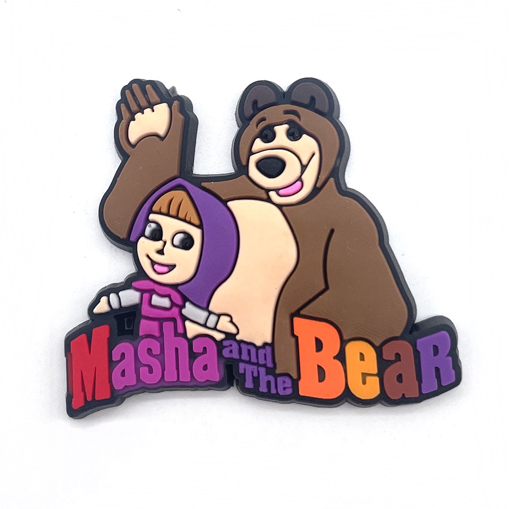 Gelang Charms Desain Sepatu Masha Dan The Bear Croc Bahan PVC Untuk Dekorasi Pesta