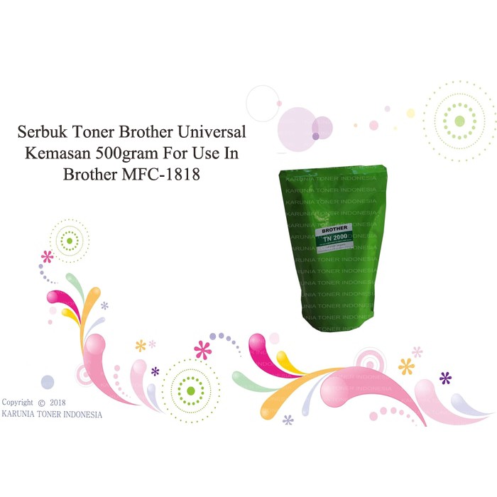 Serbuk Toner Universal Kemasan 500gram For Use In MFC-1818 hijau