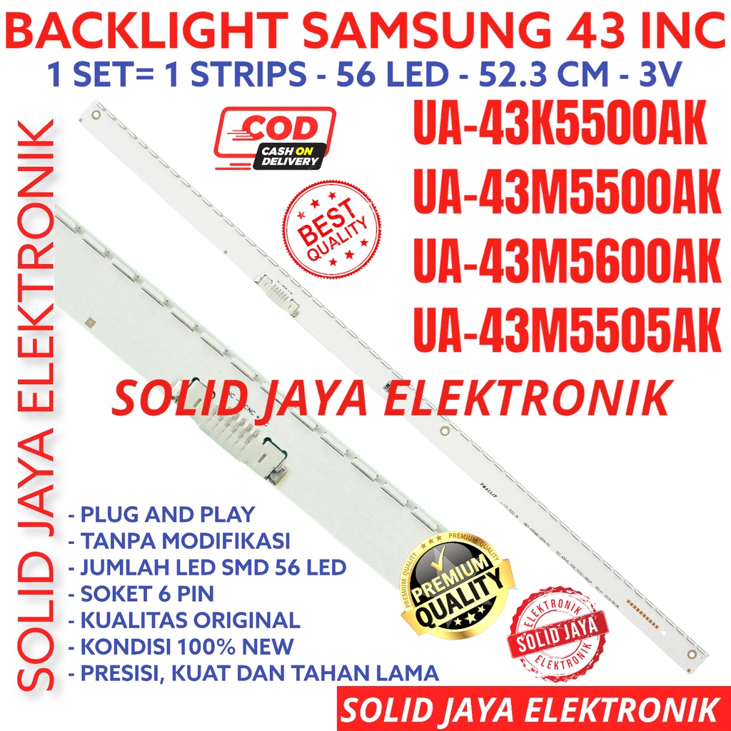 BACKLIGHT TV LED SAMSUNG 43 INC UA 43M5500 43K5500 43M5650 43M5505 AK 43M5500AK 43K5500AK 43M5650AK 43M5505AK 43M LAMPU BL SMD 56 43K 43M 56K UA43M5500 UA43K5500 UA43M5650 UA43M5505 UA43M5500AK UA43K5500AK UA43M5650AK UA43M5505AK UA-43M5500AK UA-43K5500AK