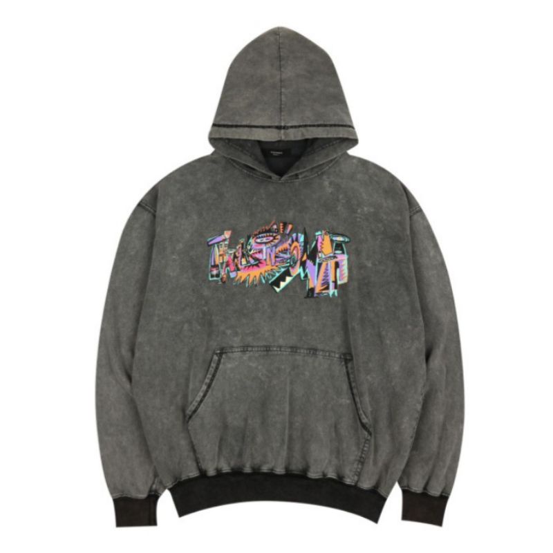 Hoodie Alipjon x Thanksinsomnia "T WAR" Washed Grey
