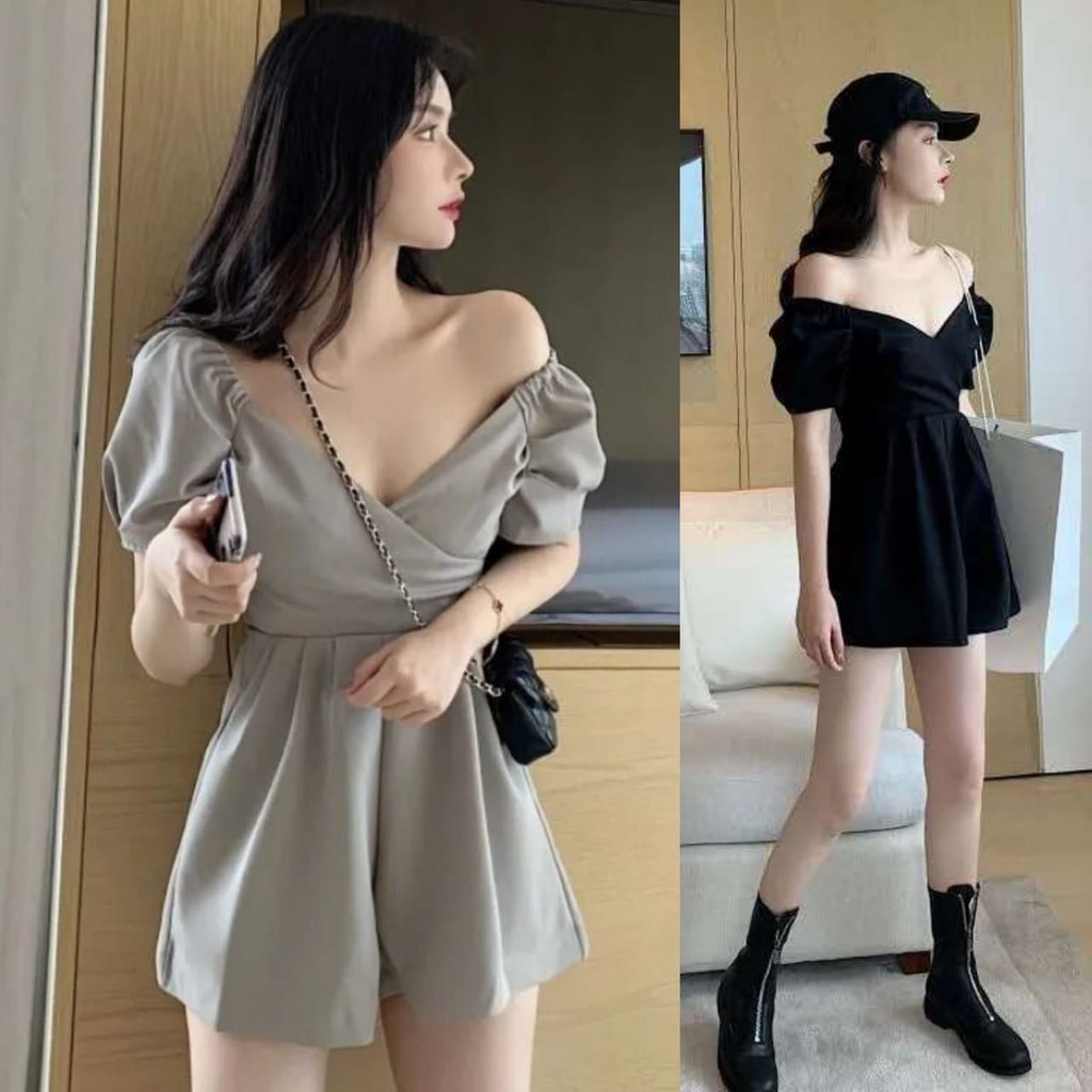 Jual Korean Sabrina Jumpsuit Jumpsuit Polos Baju Murah Baju