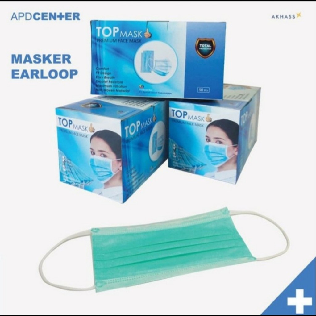 Masker Medis 3ply Top Mask (1 Box)