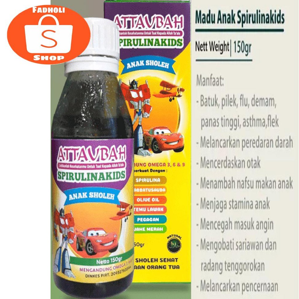 Jual Madu Anak Spirulina Kids Attaubah Nutrisi Untuk Anak Sholeh Dijamin Original 100