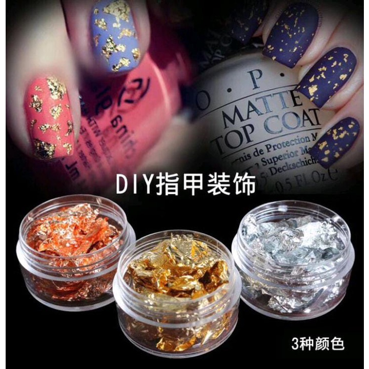 ALMUNIUM FOIL 4 WARNA NAIART KOREA GLASS NAIL